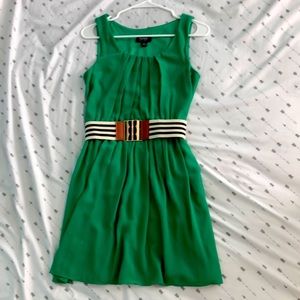 By & By green dress, juniors small
